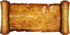 Groó Ilma névjegykártya